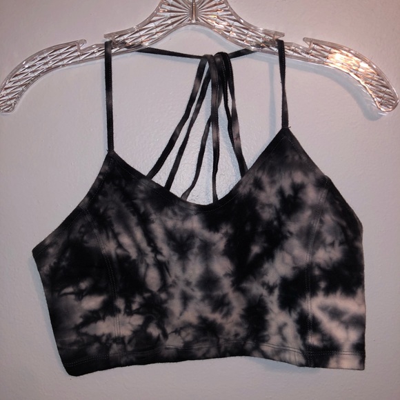 black and white tie dye american eagle crop - Picture 1 of 3